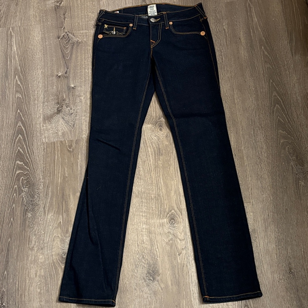 True Religion‎ Women's Dark Indigo Straight Leg Billy Jeans 27